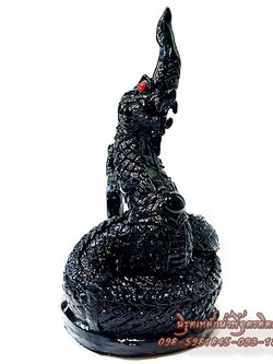 พญานาคองค์ดำแร่เหล็กน้ำพี้ 1 เศียร ฐาน 5 นิ้ว สูง 9 นิ้ว
