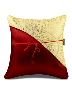 หมอนอิงเอมอร สีแดงดินแดงตัด