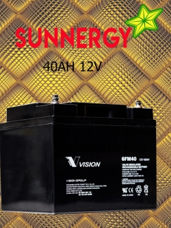 แบตเตอรี่ขนาด 40Ah 12V ชนิด Deep Cycle - AGM