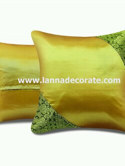 หมอนรับไหว้บ่าวสาว สีทอง