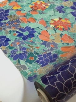 PVC สูญญากาศติดกระจก "Batic Print Pattern" หน้ากว้าง 90 cm x 100cm