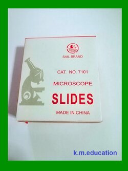 กระจกสไลด์ขอบฝน ขนาด1 นิ้วx 3 นิ้วจำนวน 72แผ่น