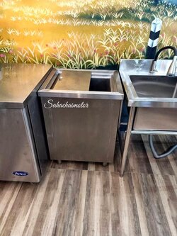 ถังเก็บน้ำแข็งสแตนเลส 60*60*80 ซม. รุ่นหน้าตรง