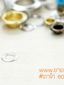 ตาไก่ NO.609B ขนาด 13 มิลลิเมตร เนื้อทองเหลือง สีเงิน