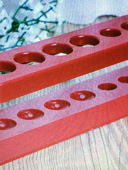 ที่วางหลอดทดลองแบบพลาสติก 6 ช่อง