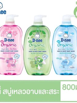 D-nee Newborn Head & Body Baby Bath สบู่เหลวอาบและสระ ขนาด 800 ml.