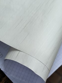 Wallpaper Sticker วอลล์เปเปอร์แบบมีกาวในตัว "สีขาวลายฝนตก" หน้ากว้าง 1.22m