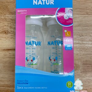NATUR ขวดนมสมูทไบโอมิมิค 8oz