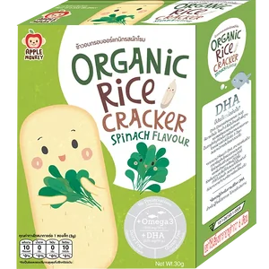 APPLE MONKEY ข้าวอบกรอบออร์แกนิก รสผักโขม