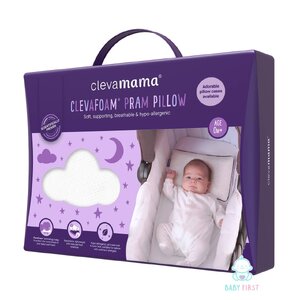 Clevamama Pram Pillow สำหรับเด็ก 0-6 เดือน