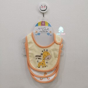 ผ้ากันเปื้อนน้ำลาย Set 3 ผืน สีเหลืองยีราฟ