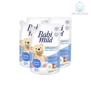 Babi Mild เบบี้มายค์ น้ำยาซักผ้าเด็ก สูตร เบบี้ ทัชสกรีน แฟรี่ ทัช ขนาด600มล 3ถุง