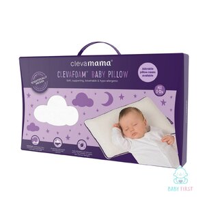 Clevamama ClevaFoam™ หมอนกันหัวแบน หมอนทารก ไซส์ 0-12M