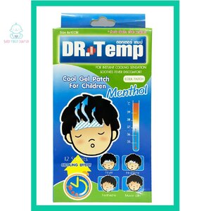 DR.Temp Aroma Cool Patch For Children Menthol 12sheets (1 Box) แผ่นเจลลดไข้ ประคบเย็น