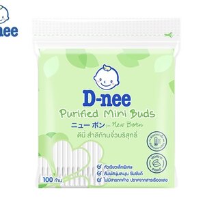 D-nee สำลีก้านจิ๋วเล็กมินิ 100 ก้าน