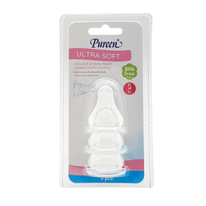 จุกนมเพียวรีน Pureen ultrasoft extrasoft คอแคบ แพ็ค3จุก/1แพ็ค