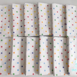 ผ้าอ้อมสาลูทอตารางพรีเมี่ยม NES'S แพ็ค 12 ผืน ขนาด 27x27 นิ้ว (ลายจุด)