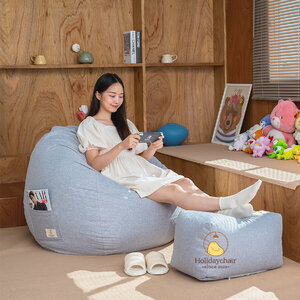 บีนแบค เก้าอี้เม็ดโฟม ทรงหยดน้ำ bean bag เก้าอี้บีนแบ็ก เบาะนั่งเม็ดโฟม เก้าอี้มินิมอล เก้าอี้นั่งเล่น เบาะนั่งเล่น บีนแบ็ก โซฟาบีนแบค โซฟานั่งพื้น (ไม่รวมที่วางเท้า) รุ่น HCS-001