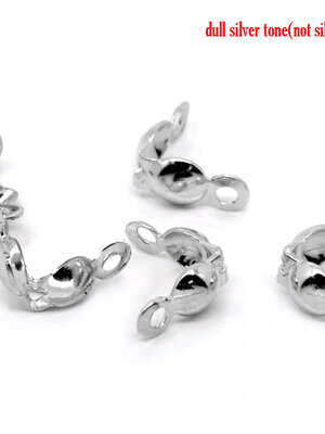 ตัวปิดปมเหล็ก สีเงิน 8x4mm แพ็ค 500 อัน