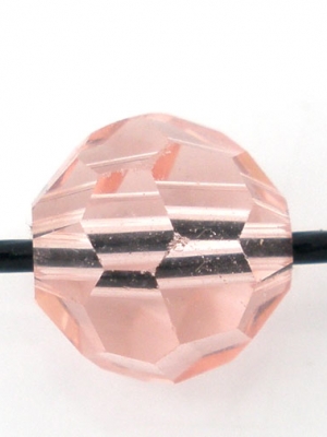 ลูกปัดคริสตัลควอทซ์ 5000 8มม. สีชมพู 10 เม็ด