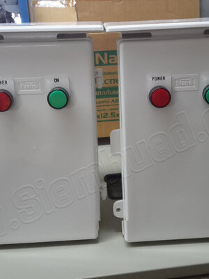 ตู้คอนโทรล ตู้พลาสติก PVC เดินอุปกรณ์เบรกเกอร์ 2P และ ทามเมอร์ 24 ช.ม. แบบเข็ม (อุปกรณ์ Electrical Enclosure (NANO), Control Switch (TEND), Safety Breaker (PANASONIC)