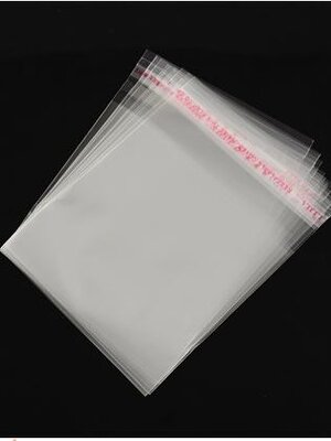 ถุงพลาสติกใส OPP(ถุงแก้ว) ฝากาว ขนาด 8x10 ซม. (ส่วนใช้งาน 8x7.5 ซม.) หนา 0.035 มม.