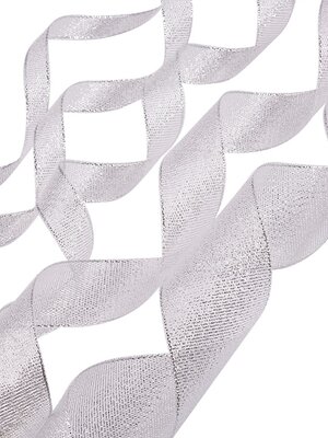 ริบบิ้นเมทาลิคหน้าเดียว สีเงิน 1 ม้วน ยาว 25 หลา