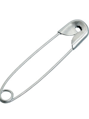 เข็มกลัดซ่อนปลายสีเงิน ขนาด 28x6mm แพ็ค 200 ตัว