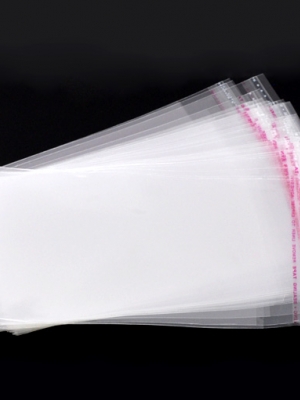 ถุงพลาสติกใส OPP(ถุงแก้ว) ฝากาว ขนาด 10x16 ซม. (ส่วนใช้งาน 10x13.5 ซม.) หนา 0.035 มม.