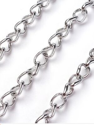 โซ่สแตนเลส ข้อบิดเกลียว ขนาด 9x6x1mm ยาว 1 เมตร