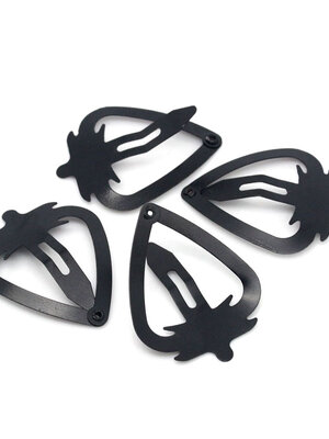 กิ๊บติดผมสตรอเบอรี่ โลหะสีดำ ขนาด 3.7cmx2.9cm 50 ชิ้น