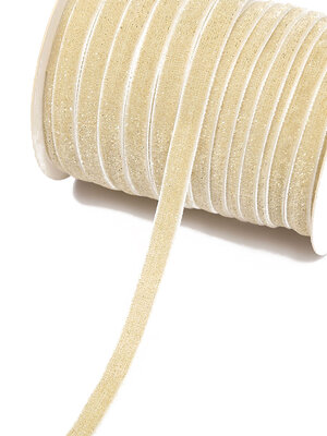 ริบบิ้นผ้ากำมะหยี่กลิตเตอร์พาวเดอร์ หน้ากว้าง 10mm ยาว 10 หลา