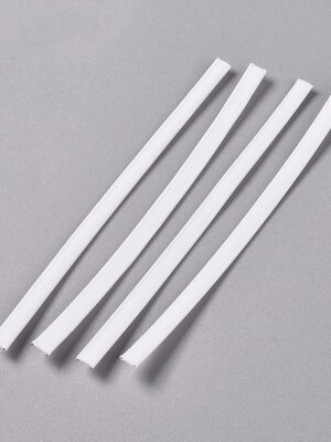 100 ชิ้น ลวดทำหน้ากาก ลวดทำผ้าปิดปาก เป็นลวดเหล็กกัลวาไนซ์หุ้มพลาสติก PE สีขาว กว้าง 5 มม. ลวดเส้นคู่ ยาว 10 ซม.