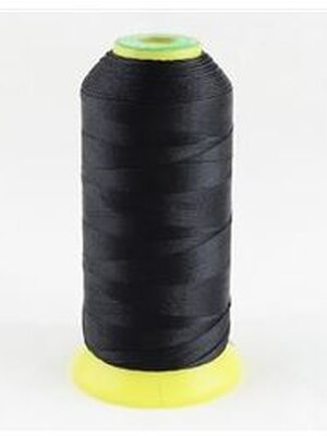 ด้ายเย็บโพลีเอสเตอร์ สีดำ ขนาด 0.3 มม. 1 ม้วนยาวประมาณ 1700 เมตร