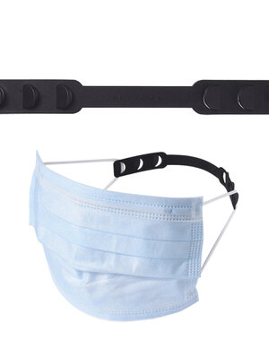 แผ่นพลาสติก ปรับสายหน้ากาก บรรเทาการเจ็บหู สีดำ ขนาด 146x16x4.88 มม. จำนวนวน 1 ชิ้น