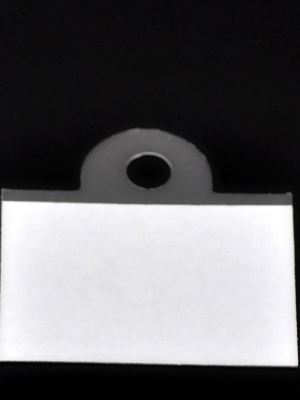 Hang Tabs หูแขวนสินค้า ป้ายแขวนสินค้าพลาสติกมีแถบกาว 4.5x4.4 cm 100 ชิ้น