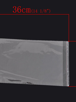 ถุงพลาสติกใส OPP(ถุงแก้ว) ฝากาว ขนาด 24x36 ซม. (ส่วนใช้งาน 24x33 ซม.) หนา 0.035 มม