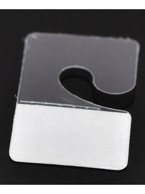 Hang Tabs ป้ายห่วงแขวนพลาสติกมีแถบกาวห่วงตะขอขนาด 4.2x2.7cm แพ็ค 100 อัน
