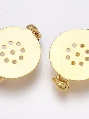 เข็มกลัดคาโบโชน ถาดวงกลม