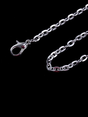 สร้อยโลหะอัลลอยด์สีเงินพร้อมก้ามปู ยาว 47 ซม.(18 นิ้ว) 1 เส้น