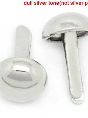 หมุดก้นกระเป๋าทรงโดม ขนาด 17x10mm(5/8"x3/8") แพ็ค 50 อัน