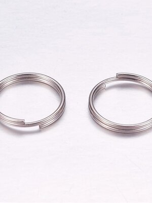 ห่วงกุญแจวงแหวนเกลียวสองชั้น สแตนเลส ขนาด 16x2mm จำนวน 50 อัน