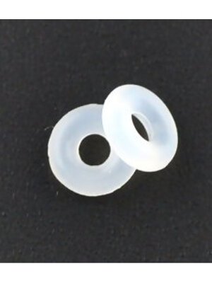 ห่วงวงแหวนซิลิโคน สำหรับร้อยคั่นสร้อย สีขาว ขนาด 6mm แพ็ค 50 อัน