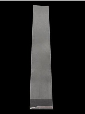 ถุงพลาสติกใส OPP(ถุงแก้ว) ฝากาว ขนาด 6x52 ซม. (ส่วนใช้งาน 6x48 ซม.) แพ็ค 100 ใบ