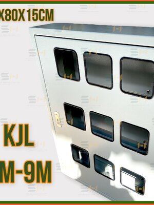 ตู้มิเตอร์สั่งทำเป็นตู้มิเตอร์ 2สาย 9ช่อง รวมเป็นระบบไฟฟ้าส่วนกลาง อุปกรณ์ ตู้ LOAD CABINET (KJL) ขนาด 60x80x15cm