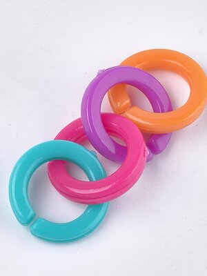 ห่วงข้อต่อ ตัวเชื่อมต่อ connector พลาสติก กลม ขนาด 17x3 มม. วงใน 10.5 มม. แพ็ค 100 ชิ้น