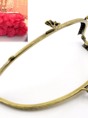 ปากกระเป๋าปิ๊กแป๊กสีทองแดง ขนาด 16x10cm(6 2/8"x3 7/8") 1 ชิ้น