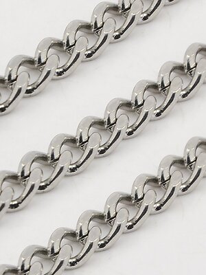 โซ่สแตนเลส 304 Twisted Chain เจียหน้าตัด ขนาด 5x3.5x2 มม. ยาว 1 เมตร