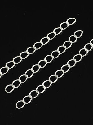 โซ่ปรับระดับ โซ่ต่อความยาว ทองเหลือง สีเงิน ขนาด 45~55x3.6mm