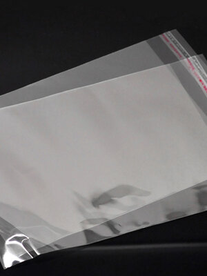 ถุงพลาสติกใส OPP(ถุงแก้ว) ฝากาว ขนาด 13x20 ซม. (ส่วนใช้งาน 13x17 ซม.) หนา 0.035 มม
